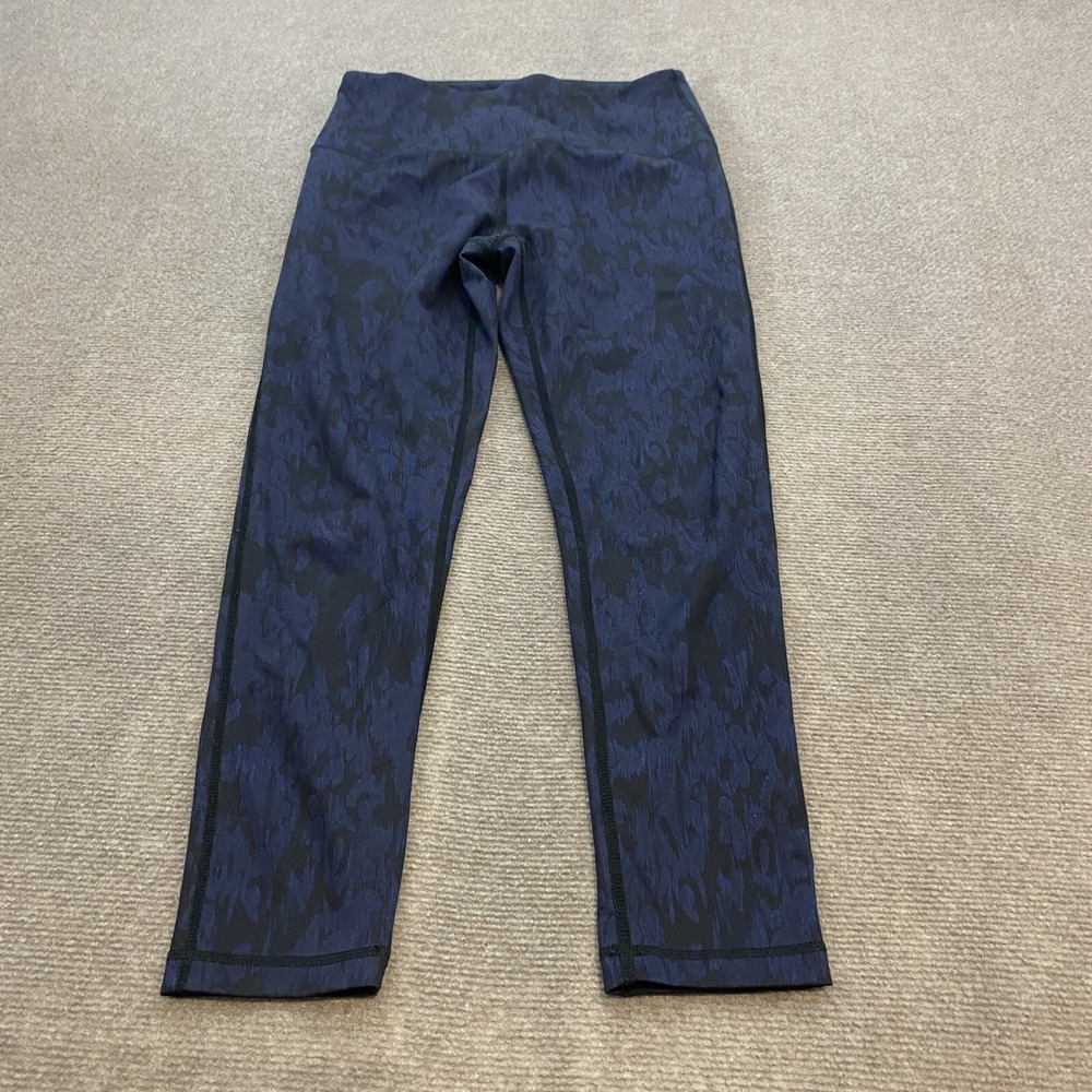 Zella Womens Leggings Medium Blue Black Athleisure Yoga Gym Pockets Stretch Logo